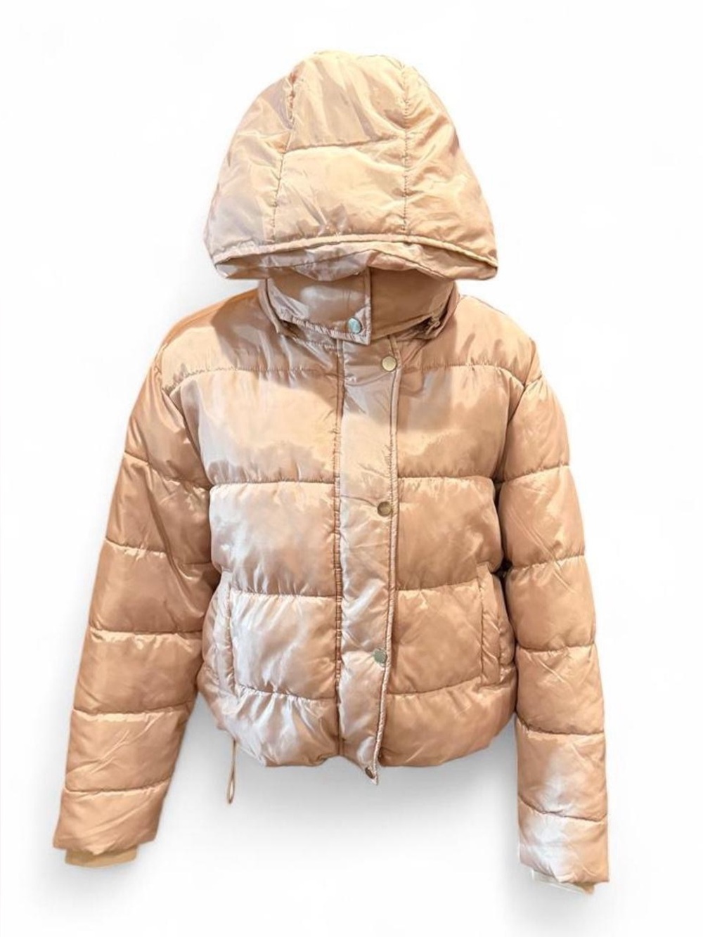 Sebby Blush Pink High Collar Puffer Jacket Coat. Size M.